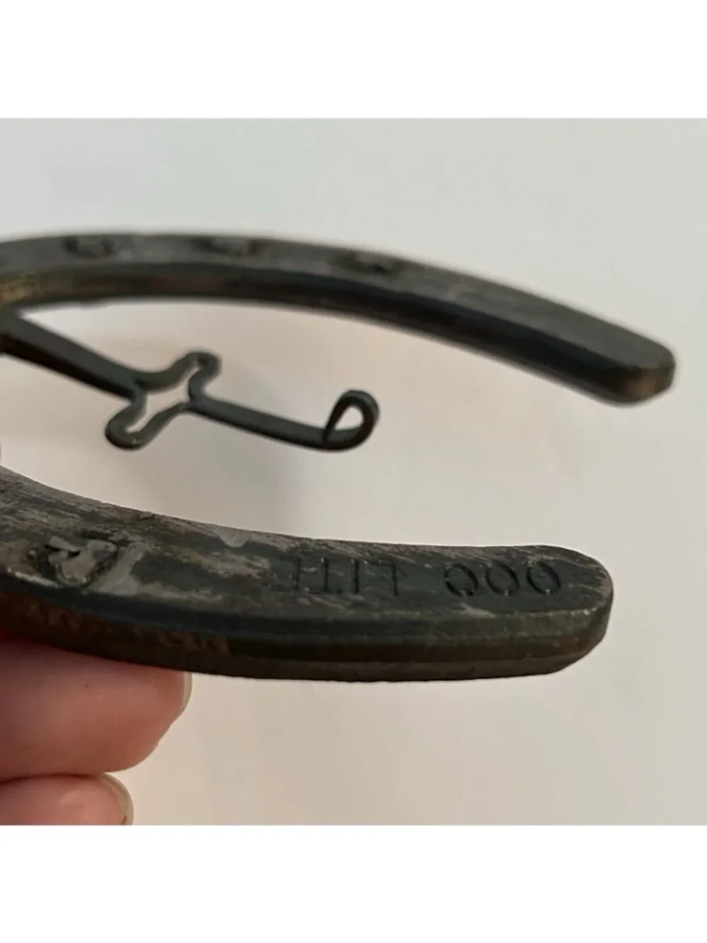 Vintage St. Croix Forge 000 Lite Horseshoe Cross Wall Hanging Decor Equestrian